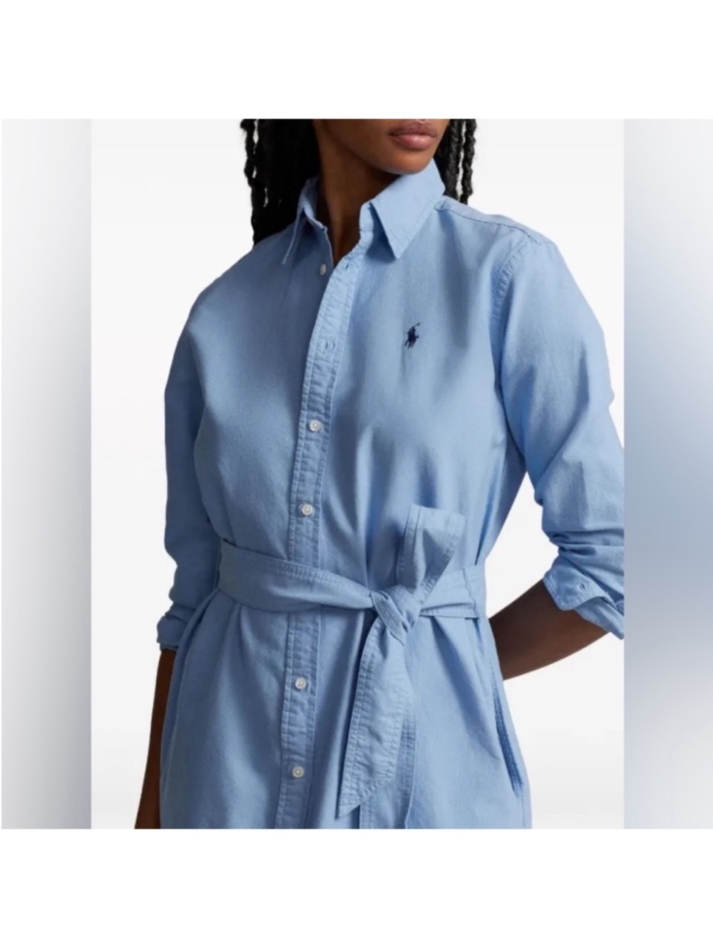 RALPH LAUREN Polo Light Pink Shirt Dress with Belt